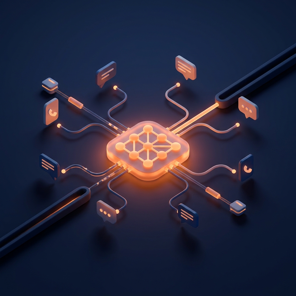 KI-Automatisierung 3D Illustration